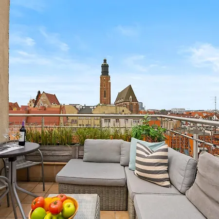 Panorama View -lux 100m2 With Terrace As Rynek510 Wroclaw